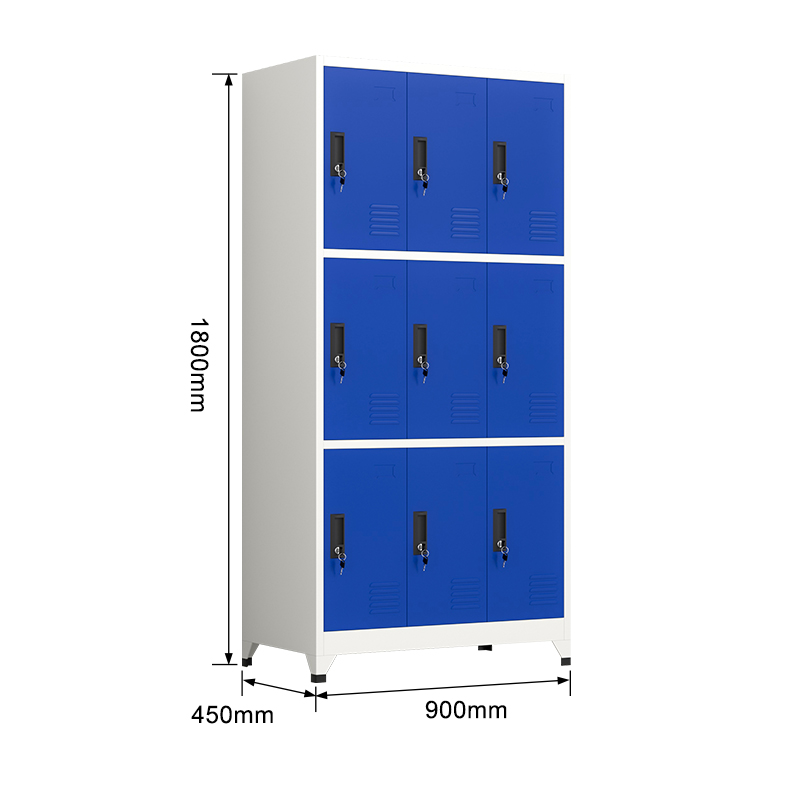 9 Door Steel Metal Storage Locker Cabinet