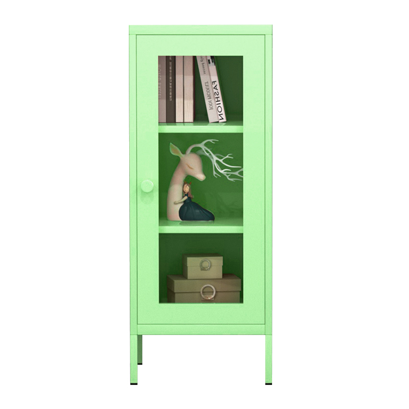 Plug in low glass single door cabinet