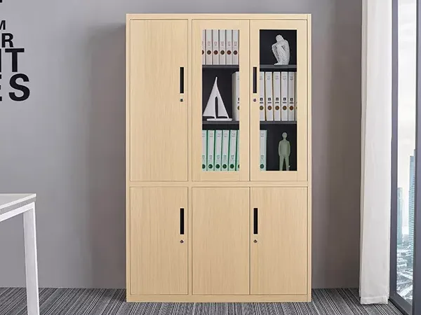 Light Walnut 6 Doors Steel Locker